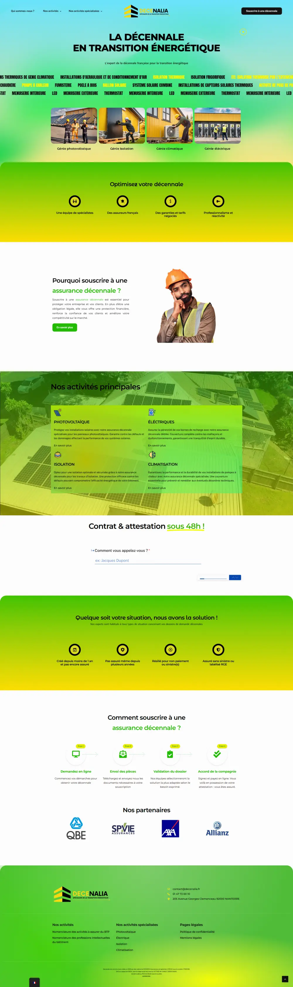 Capture complète du site Decenalia